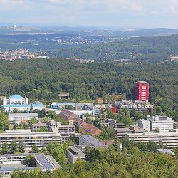 Universität Saarbrücken vom Schwarzenbergturm betrachtet